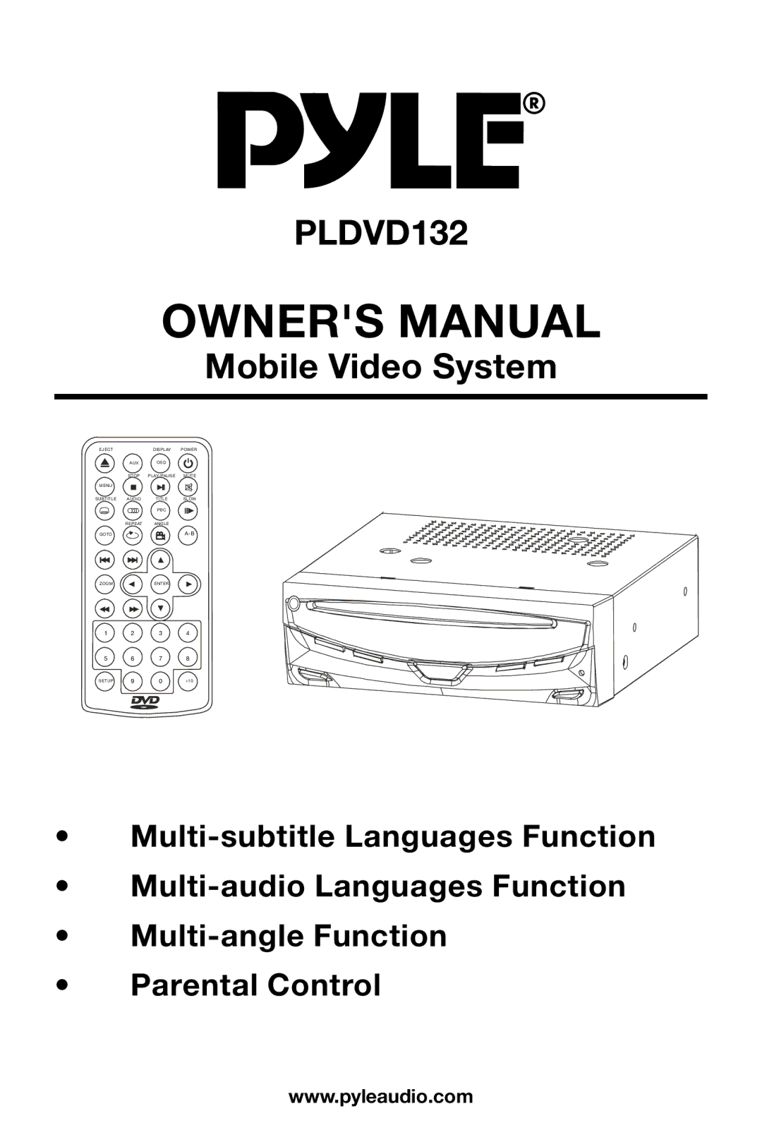 PYLE Audio PLDVD132 owner manual 