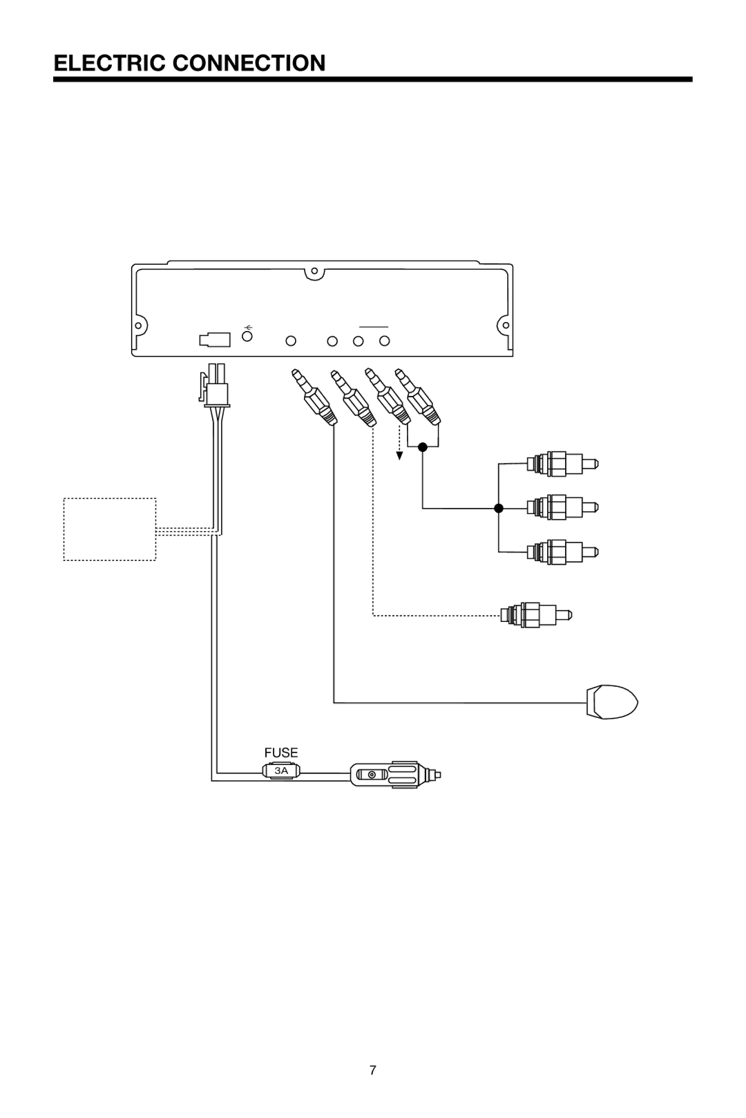 PYLE Audio PLDVD132 owner manual Electric Connection 