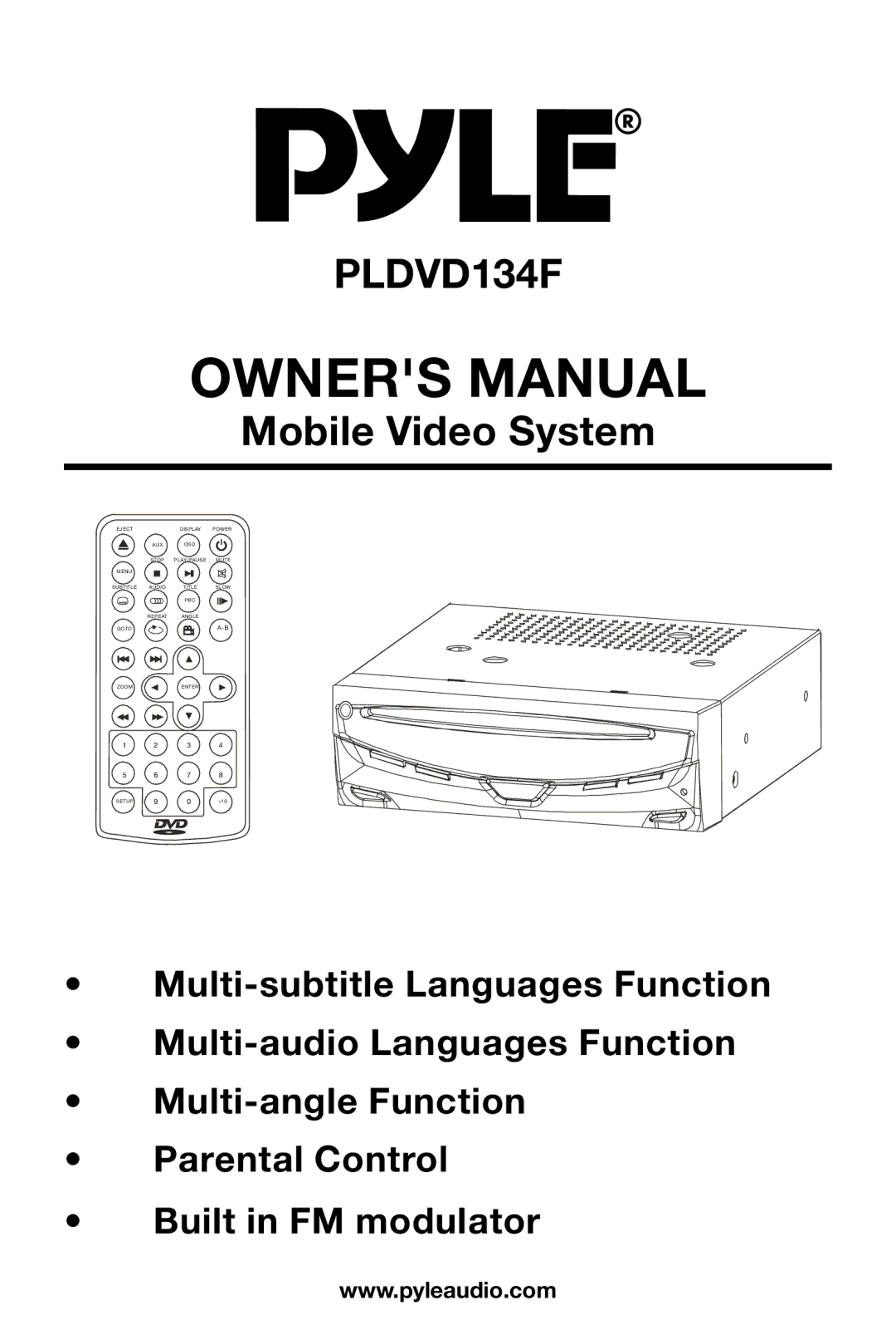 PYLE Audio PLDVD134F owner manual 
