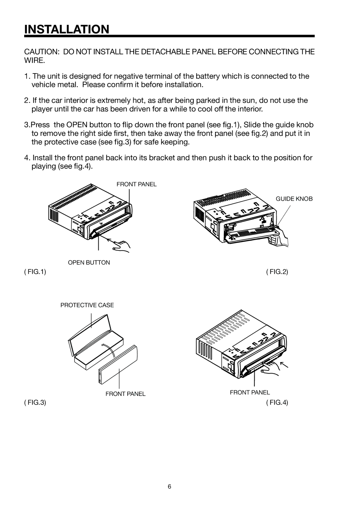 PYLE Audio PLDVD178USB owner manual Installation 