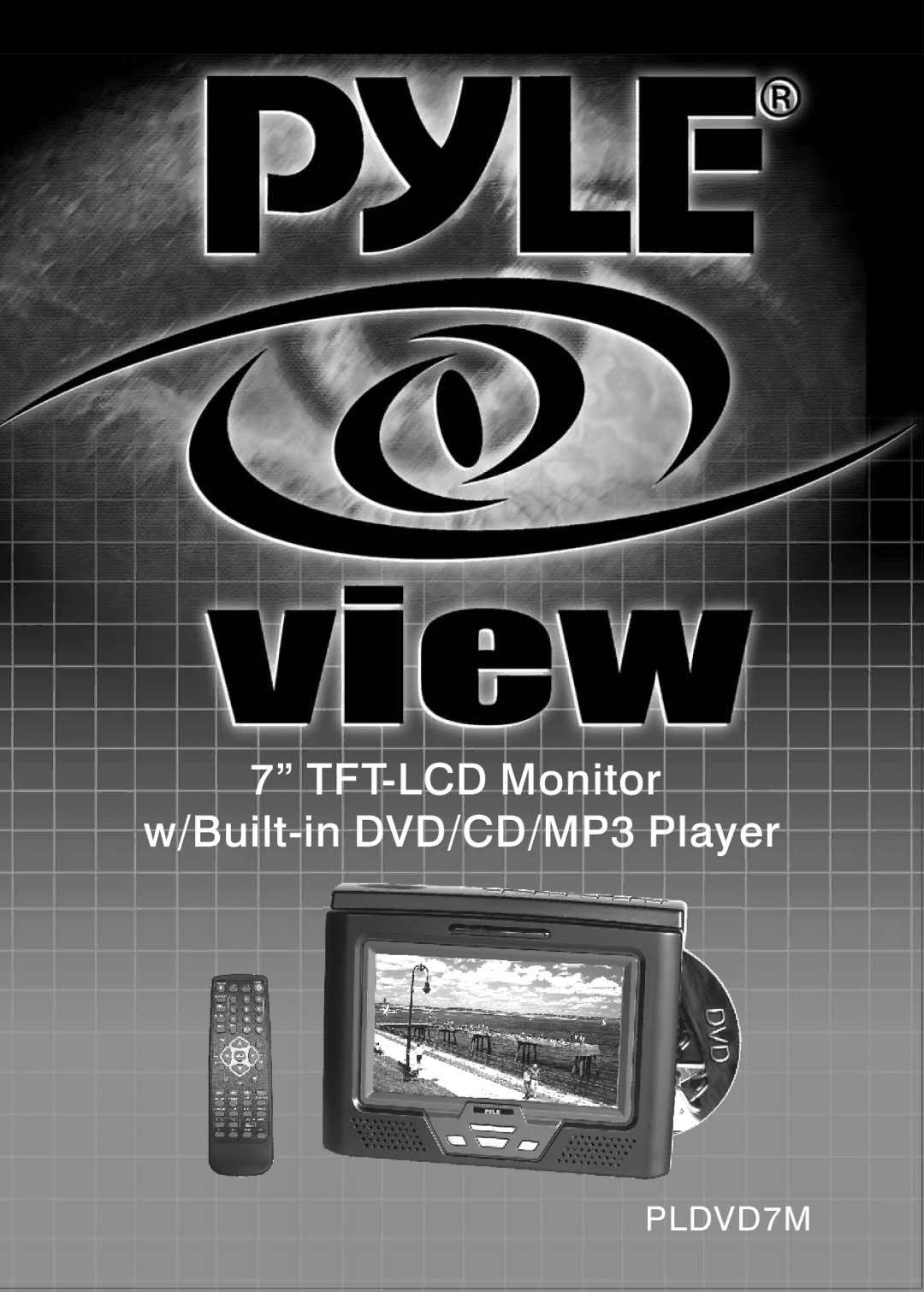 PYLE Audio PLDVD7M manual TFT-LCD Monitor Built-in DVD/CD/MP3 Player 