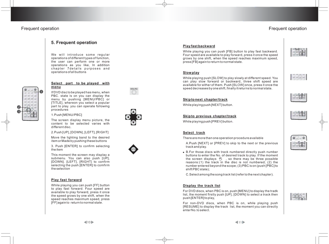 PYLE Audio PLDVD97N operating instructions Frequent operation 