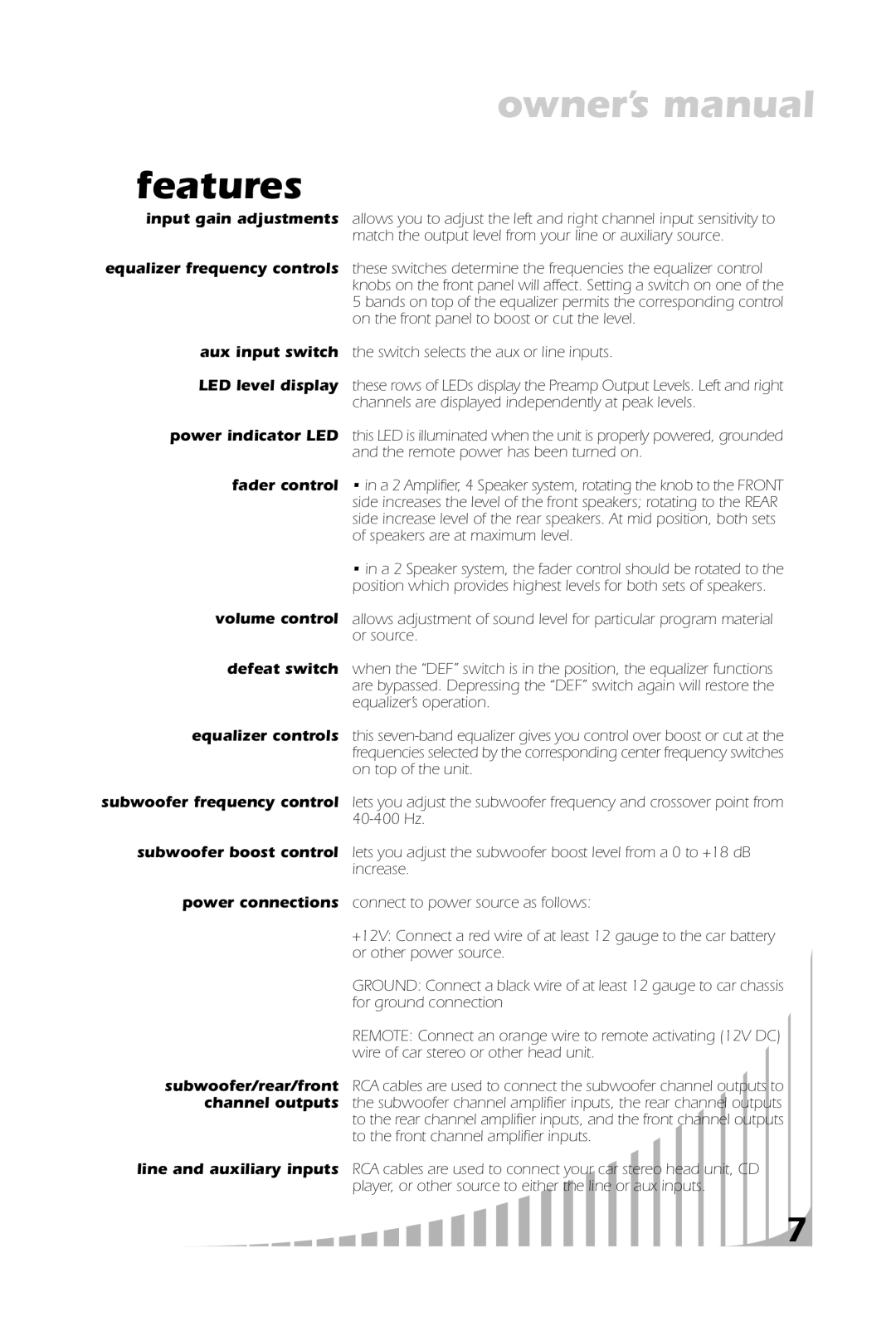 PYLE Audio PLE520P, PLE730R owner manual Features 