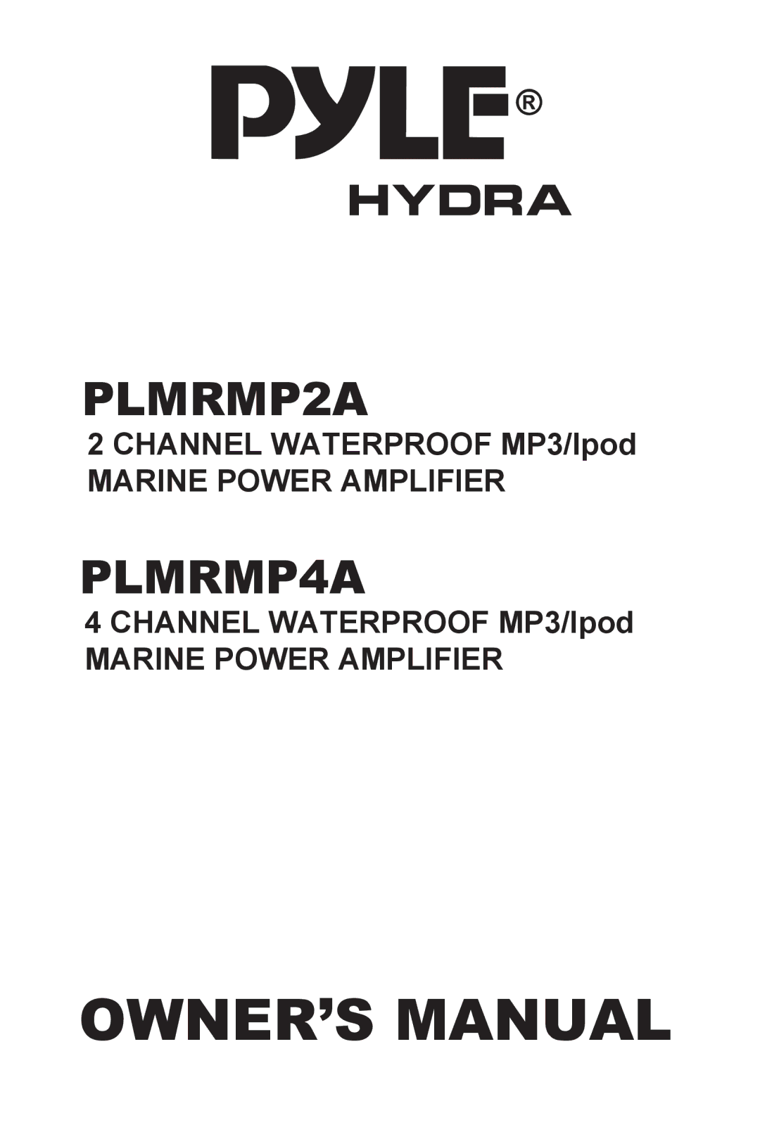 PYLE Audio PLMRMP4A owner manual PLMRMP2A 