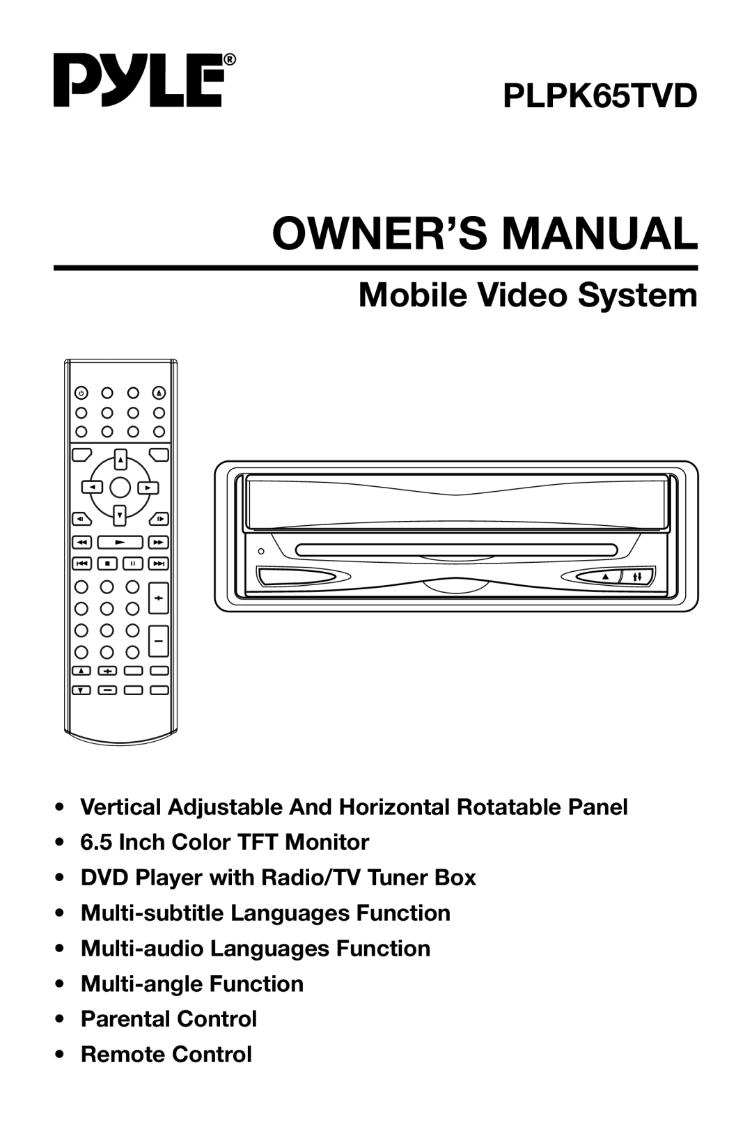 PYLE Audio PLPK65TVD owner manual 