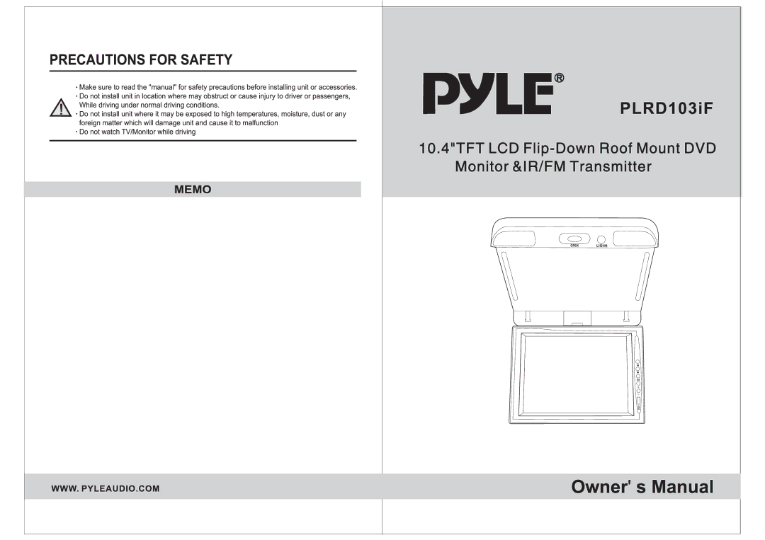 PYLE Audio PLRD103IF manual 