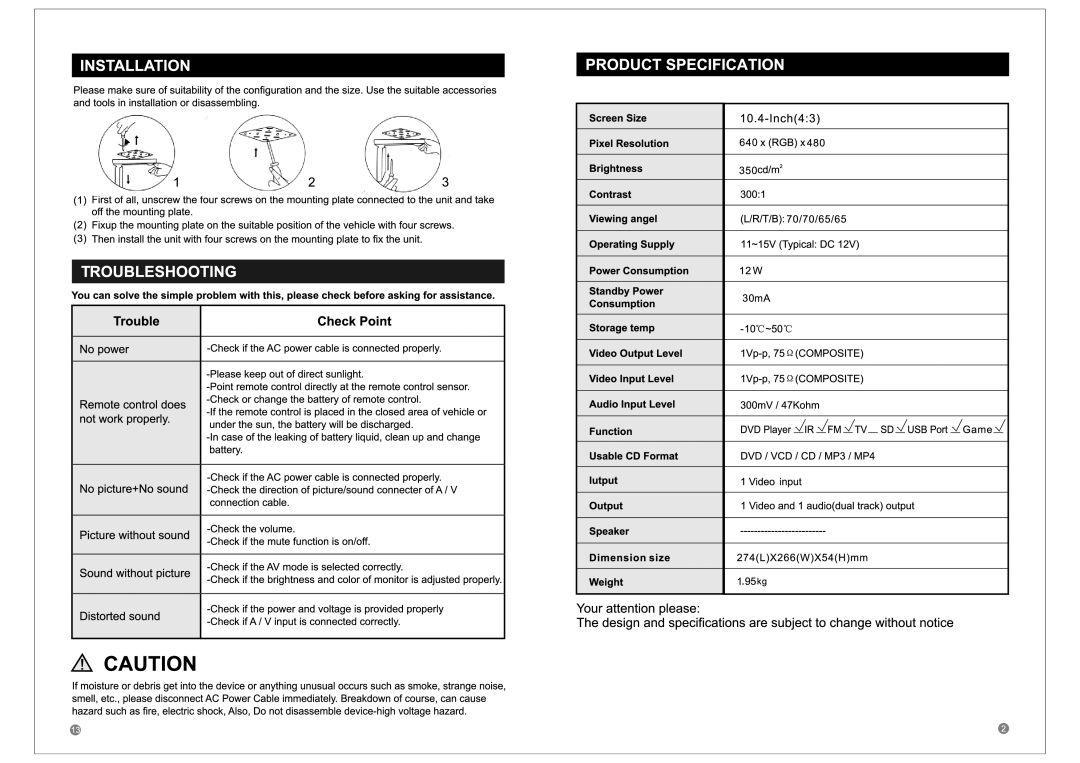 PYLE Audio PLRD103IF manual 