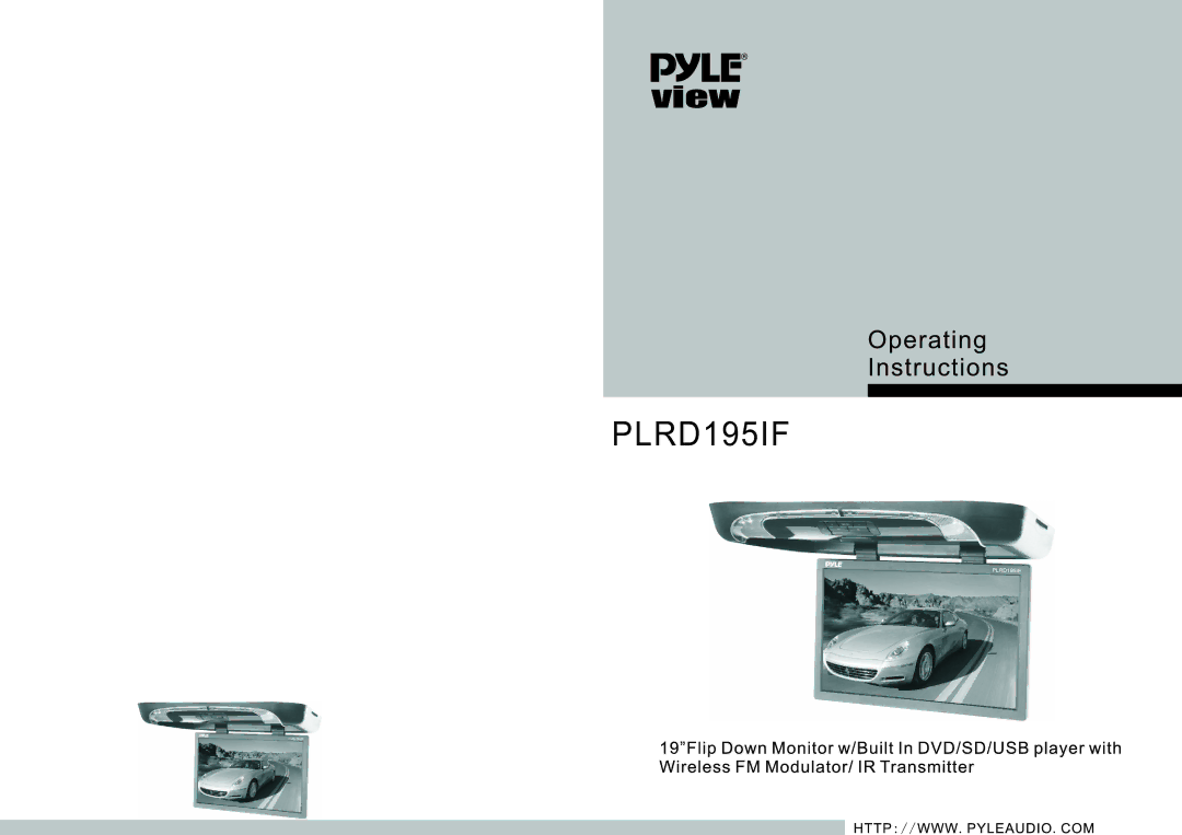 PYLE Audio PLRD195IF manual 