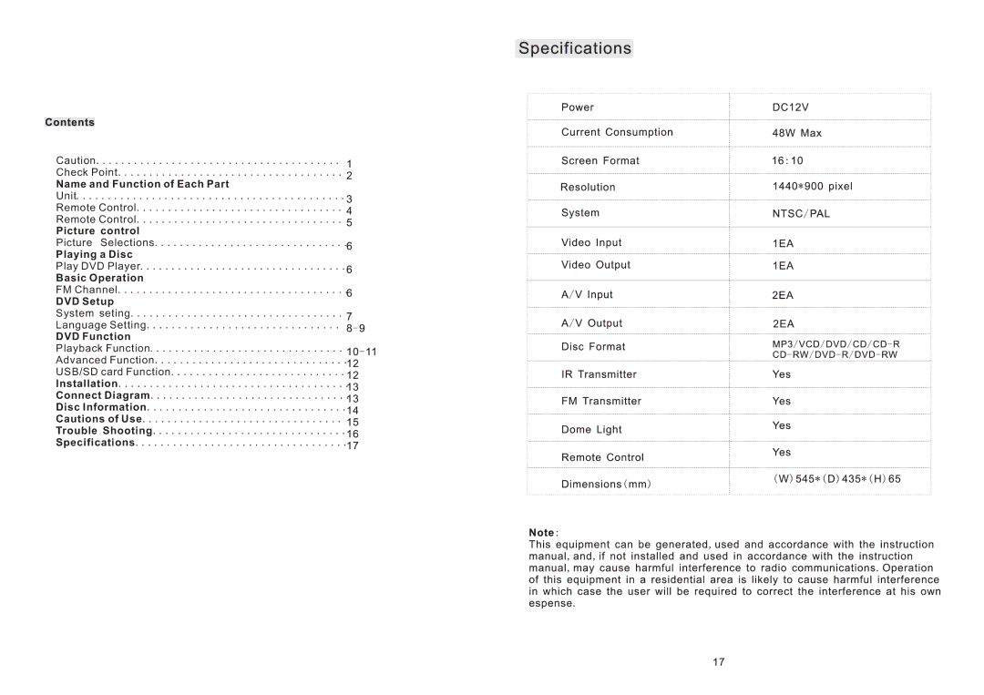 PYLE Audio PLRD195IF manual Name and Function of Each Part 