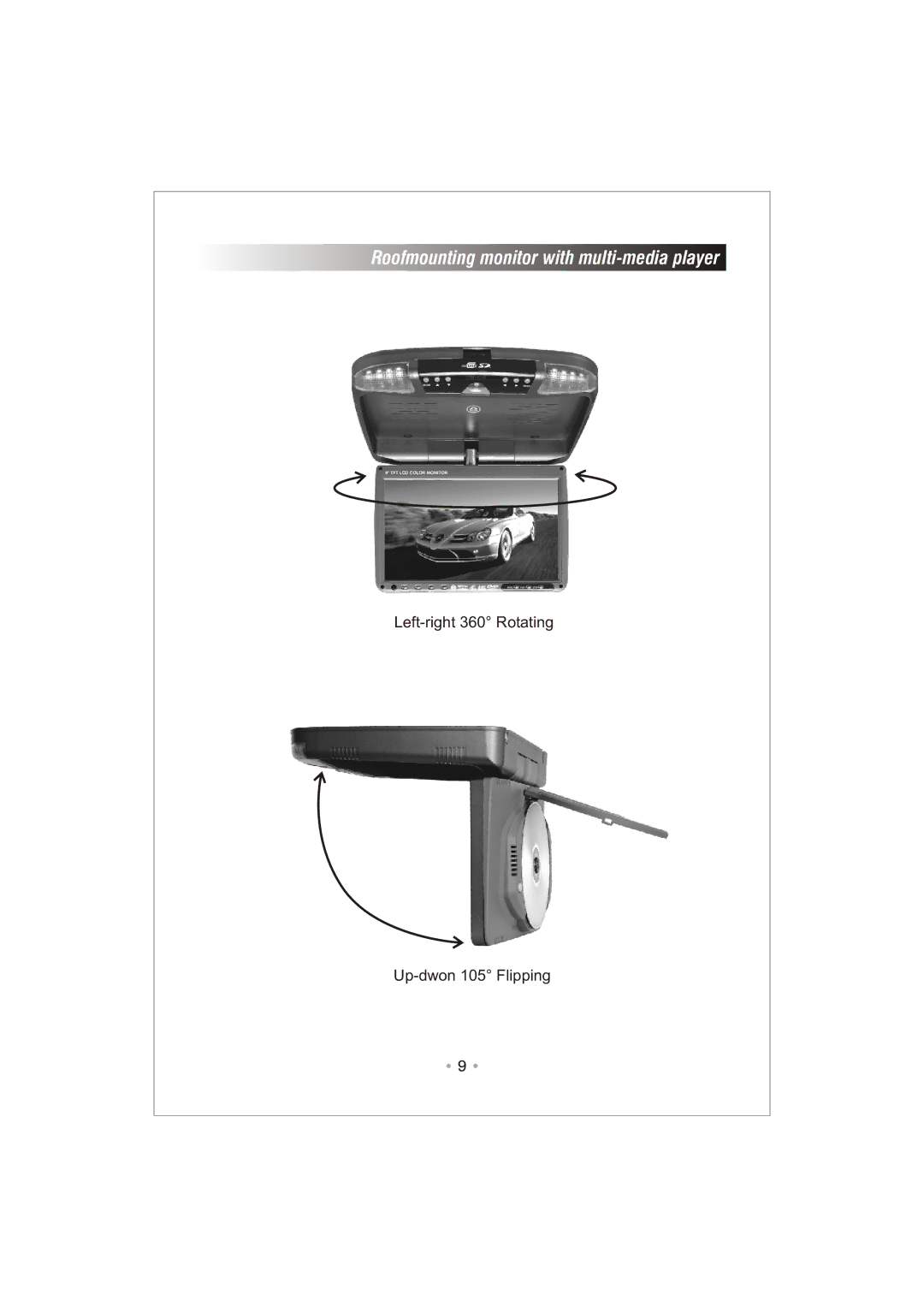 PYLE Audio PLRD92 user manual Left-right 360 Rotating 