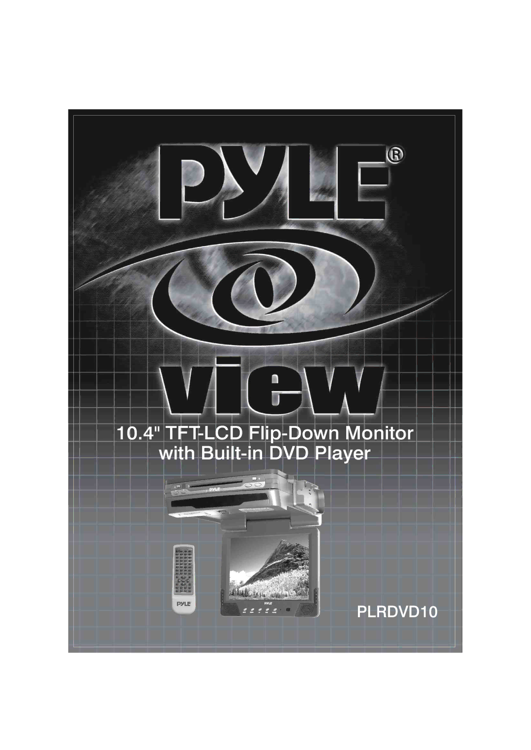 PYLE Audio PLRDVD10 manual TFT-LCD Flip-Down Monitor With Built-in DVD Player 