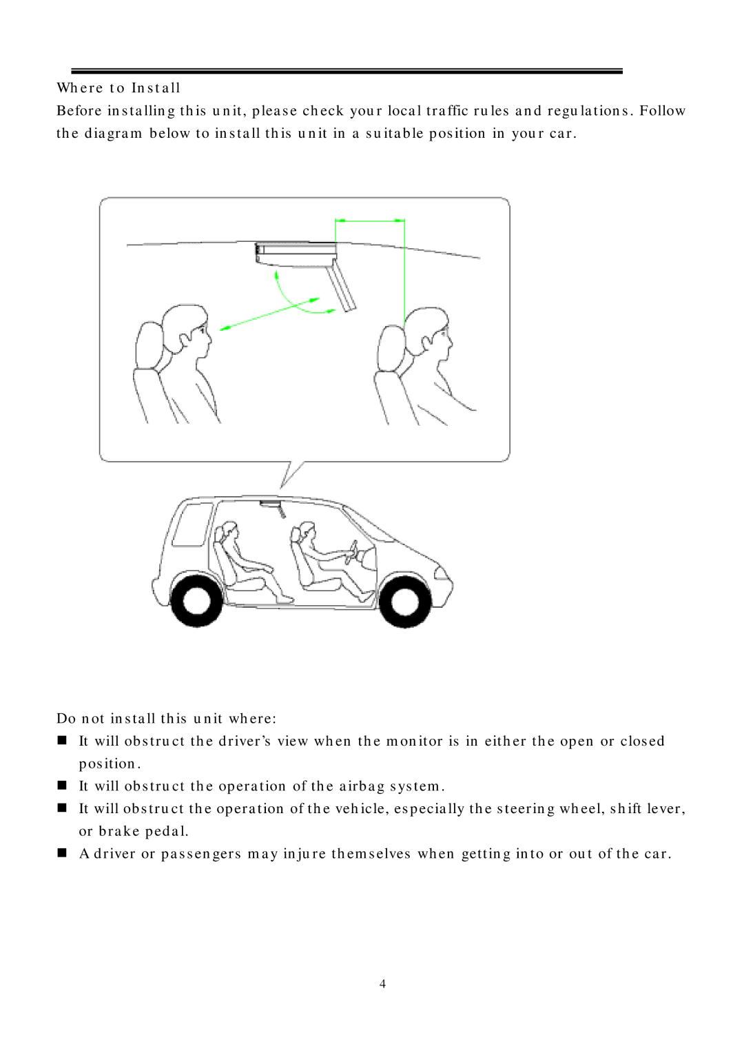 PYLE Audio PLRDVD10 manual Where to Install 