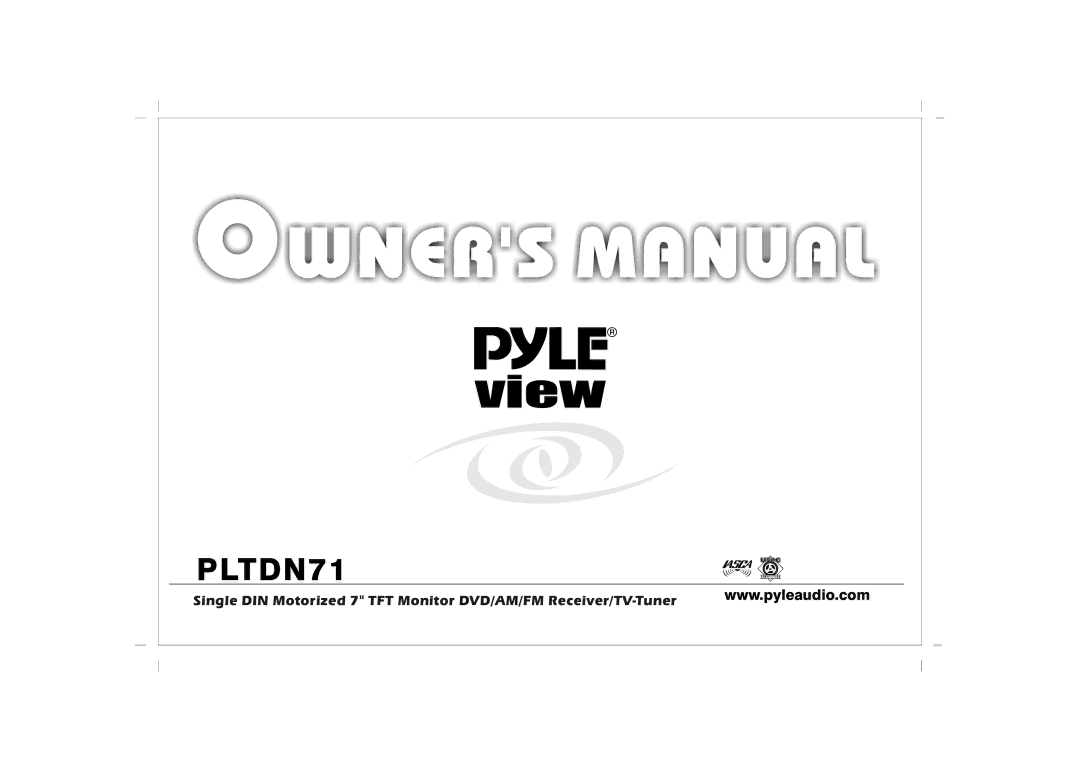 PYLE Audio PLTDN71 manual 