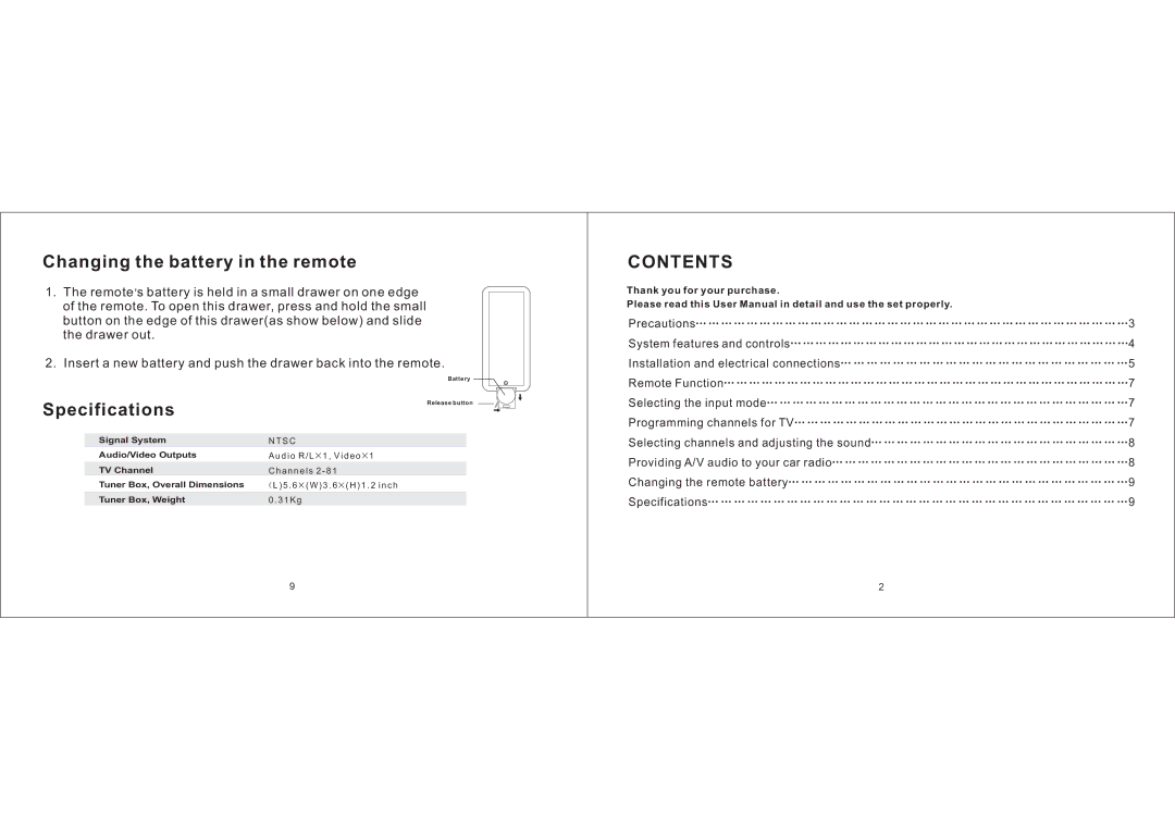 PYLE Audio PLTK120 owner manual Contents 