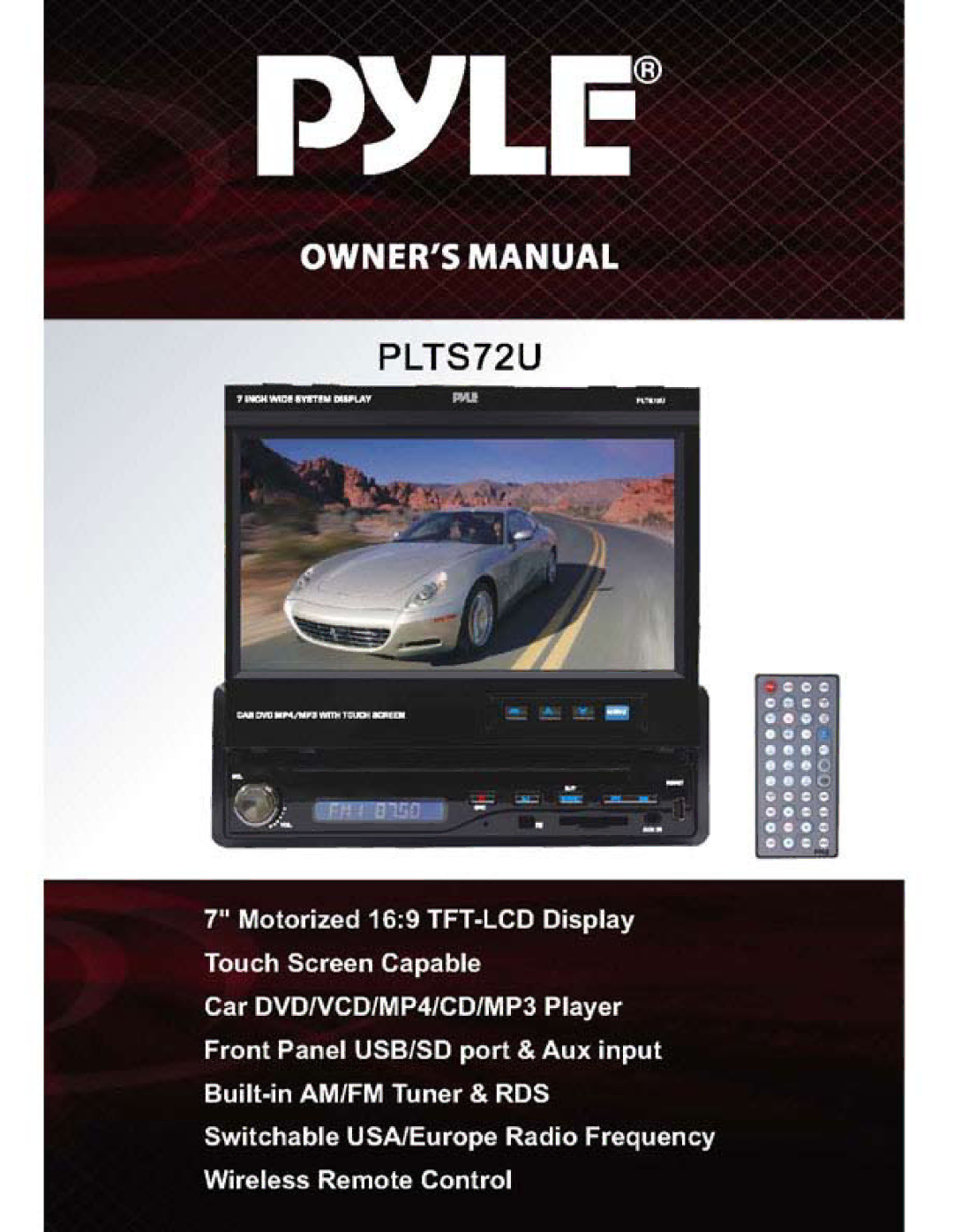 PYLE Audio PLTS72U manual 