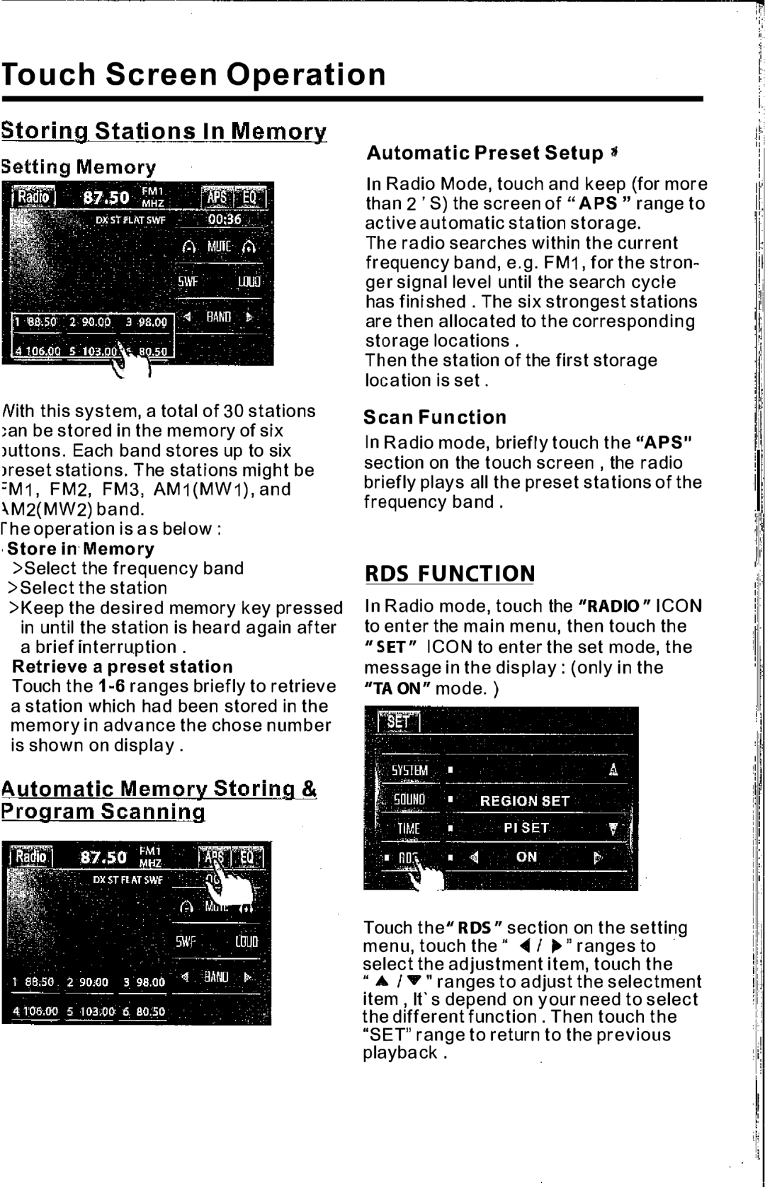 PYLE Audio PLTS73FX owner manual Storing Stations In Memory, RDS Function 