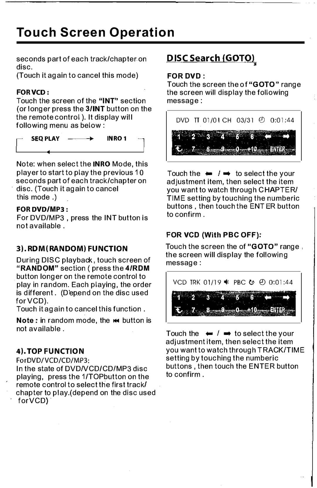 PYLE Audio PLTS73FX owner manual 7 . ..lI,I1tNlli8, Z2Jj8lmBiiIl?1tI, Disc Search Goto 