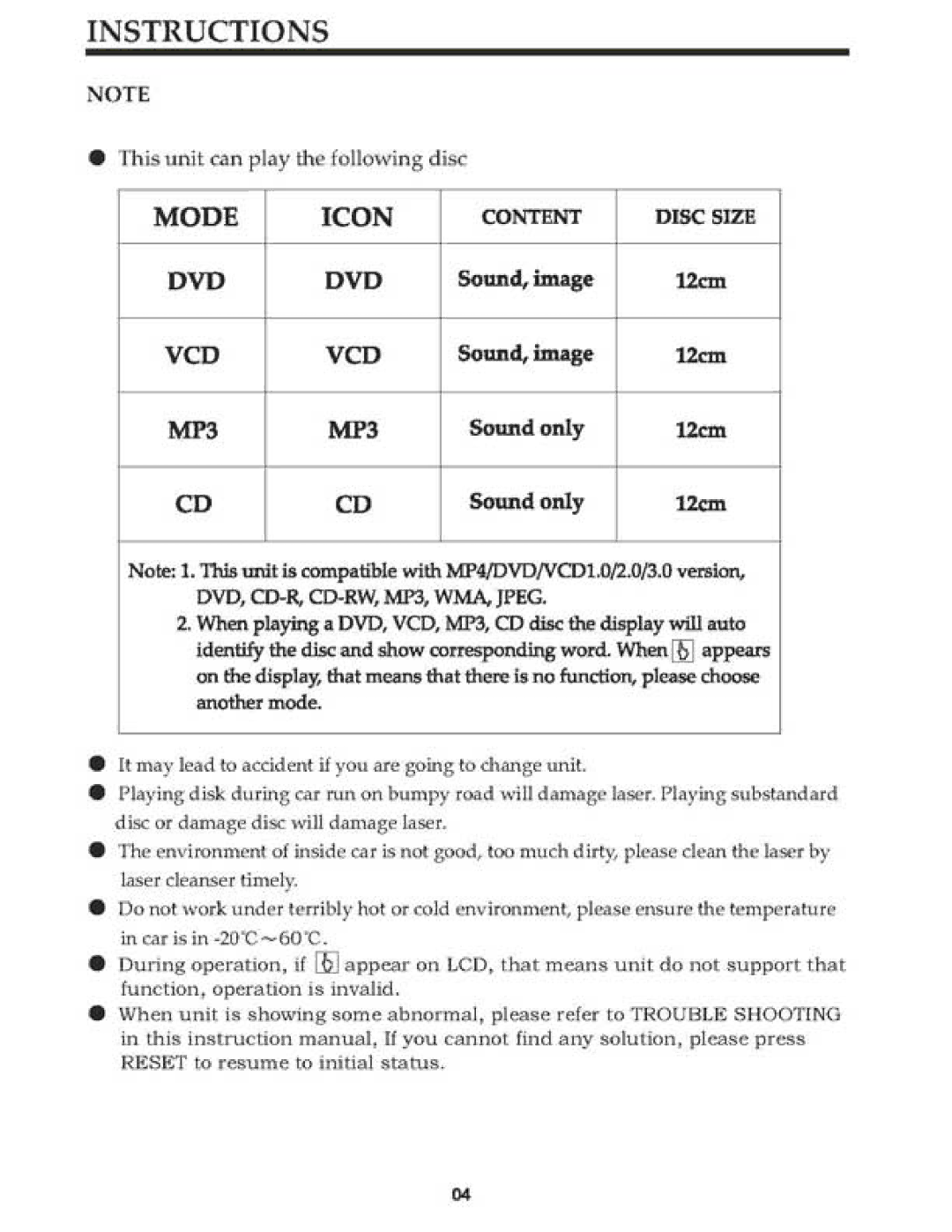 PYLE Audio PLTS77DU manual 