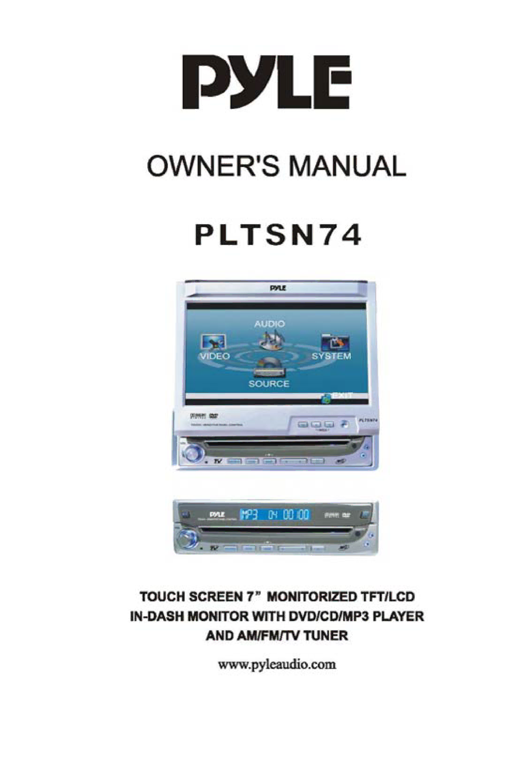 PYLE Audio PLTSN74 manual 