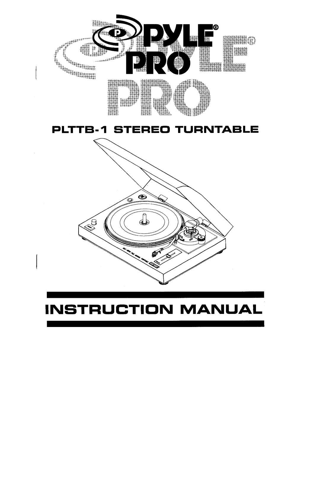 PYLE Audio PLTTB-1 manual 