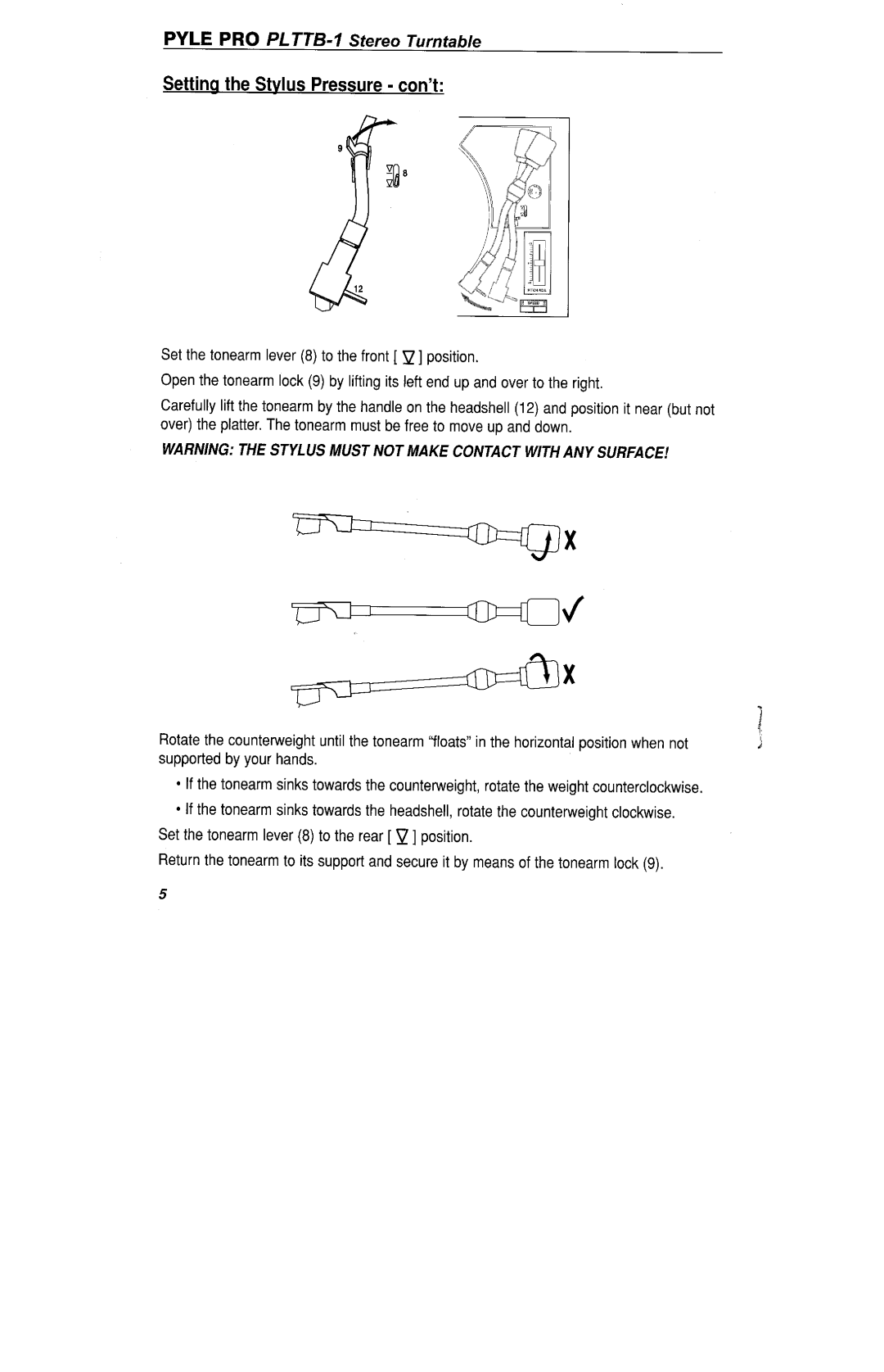 PYLE Audio PLTTB-1 manual 