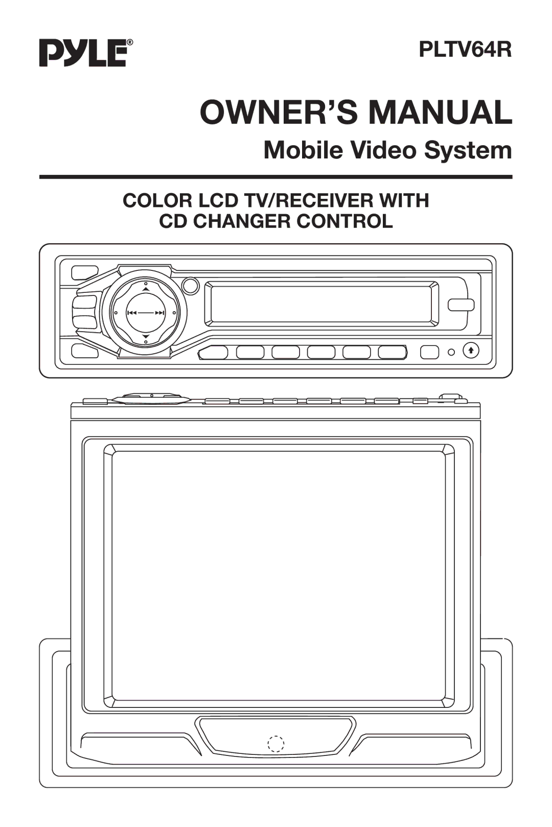 PYLE Audio PLTV64R owner manual Mobile Video System 