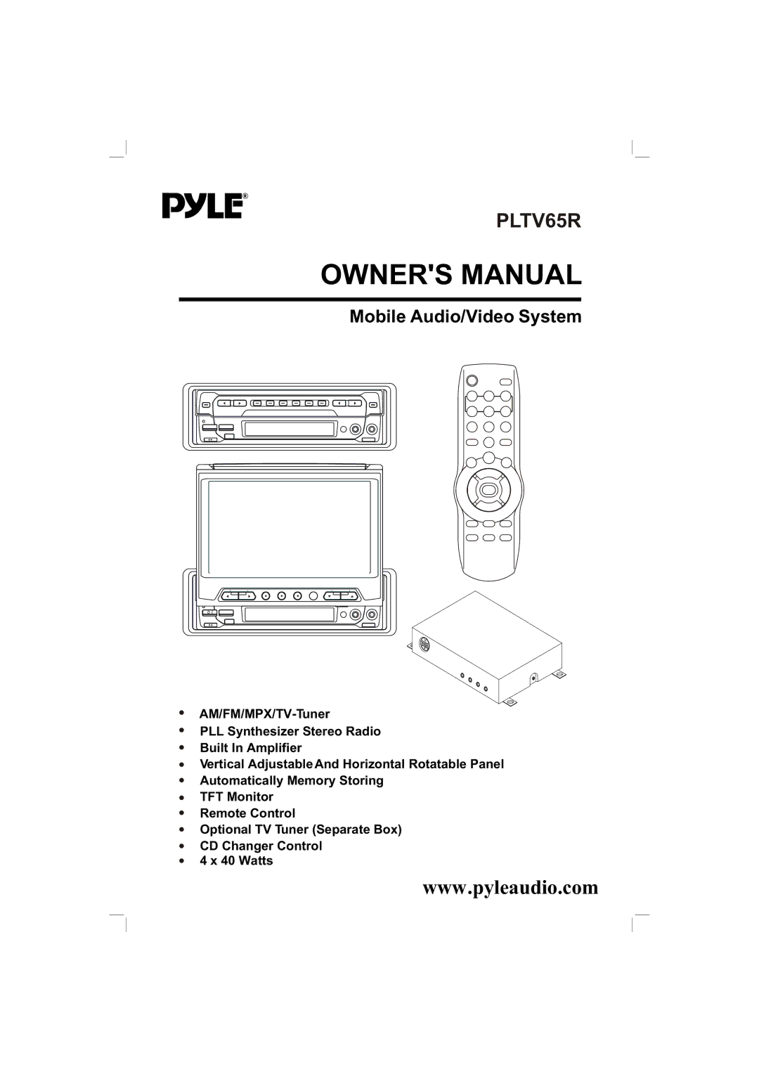 PYLE Audio PLTV65R owner manual 