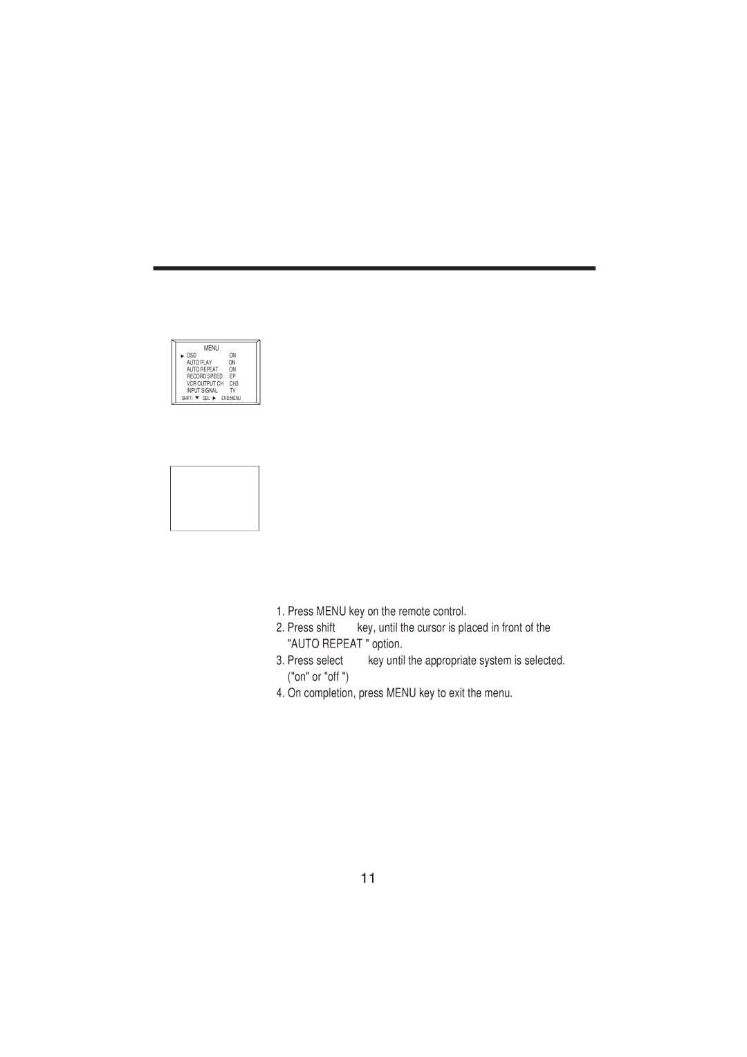 PYLE Audio PLTVCP85 manual Setting the Menu, Setting the OSD On Screen Display 