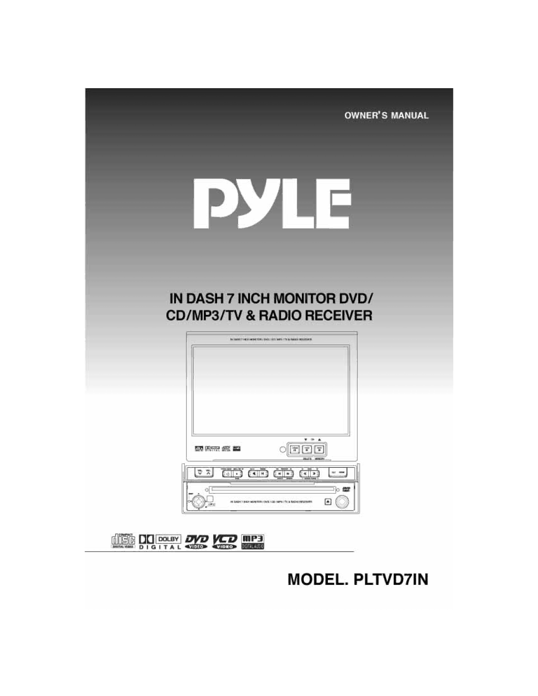 PYLE Audio PLTVD7IN manual 