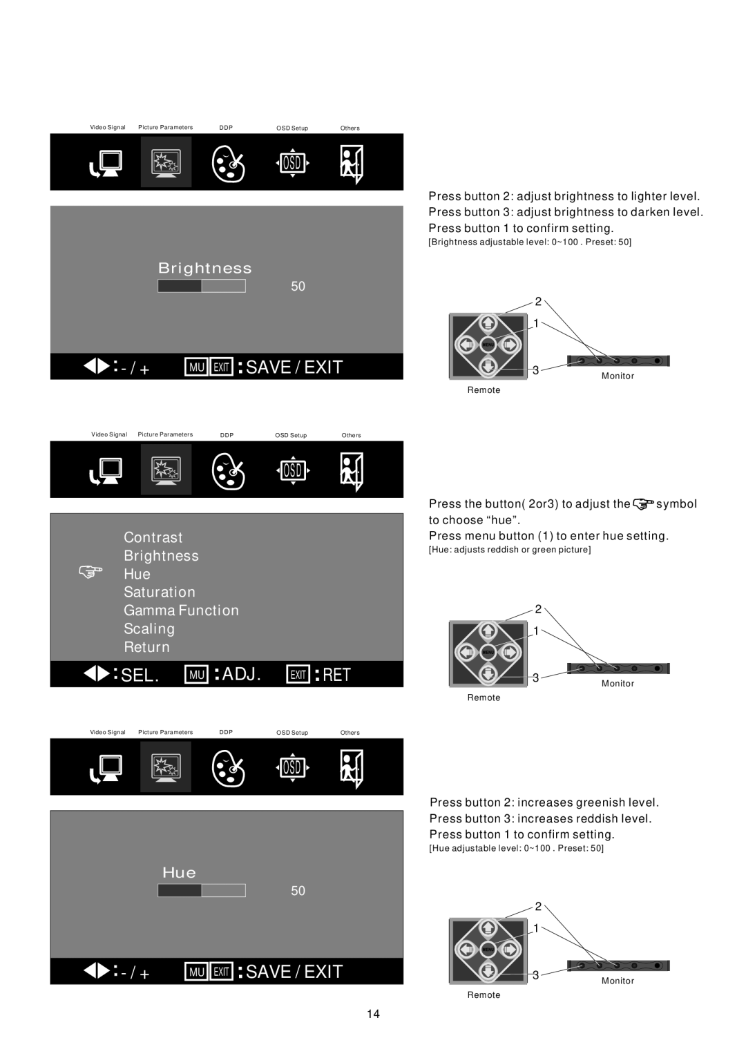 PYLE Audio PLVHR72 instruction manual MU Exit Save / Exit 