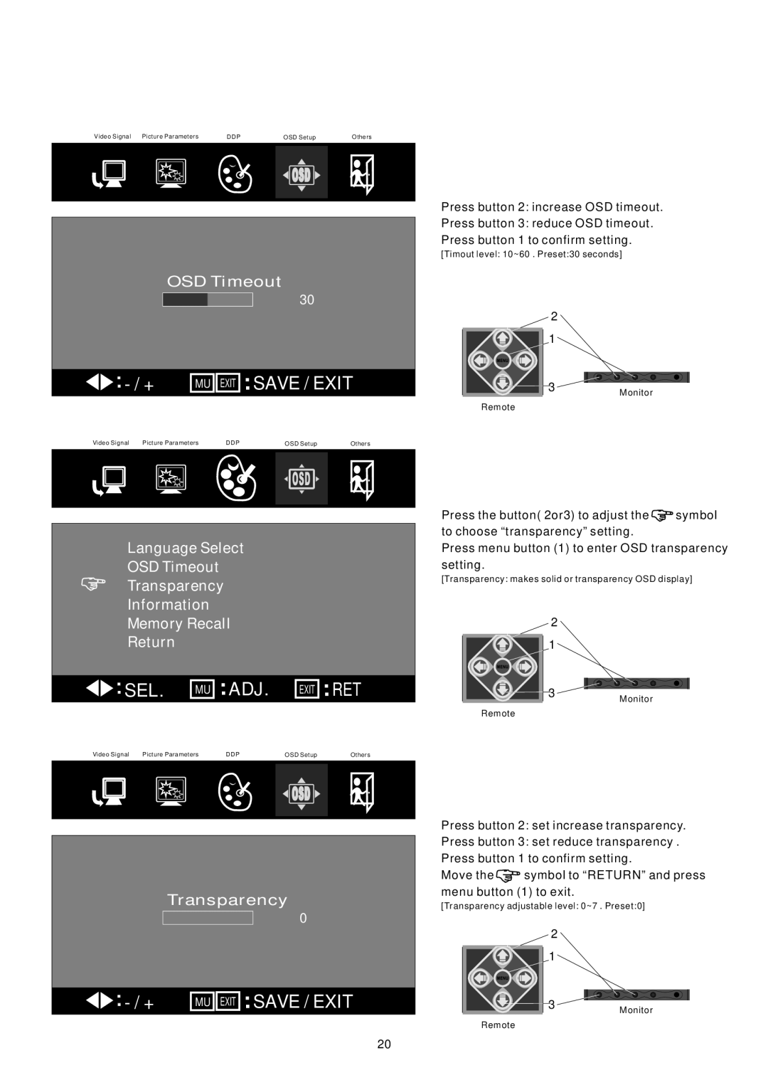 PYLE Audio PLVHR72 instruction manual MU Exit Save / Exit 