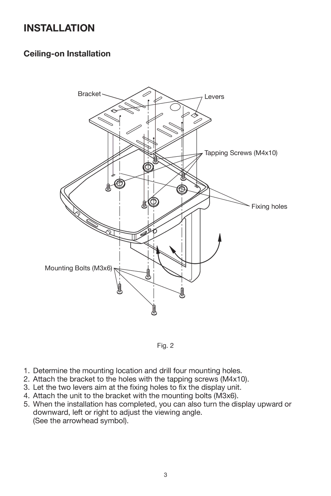 PYLE Audio PLVRL6400 owner manual Ceiling-on Installation 