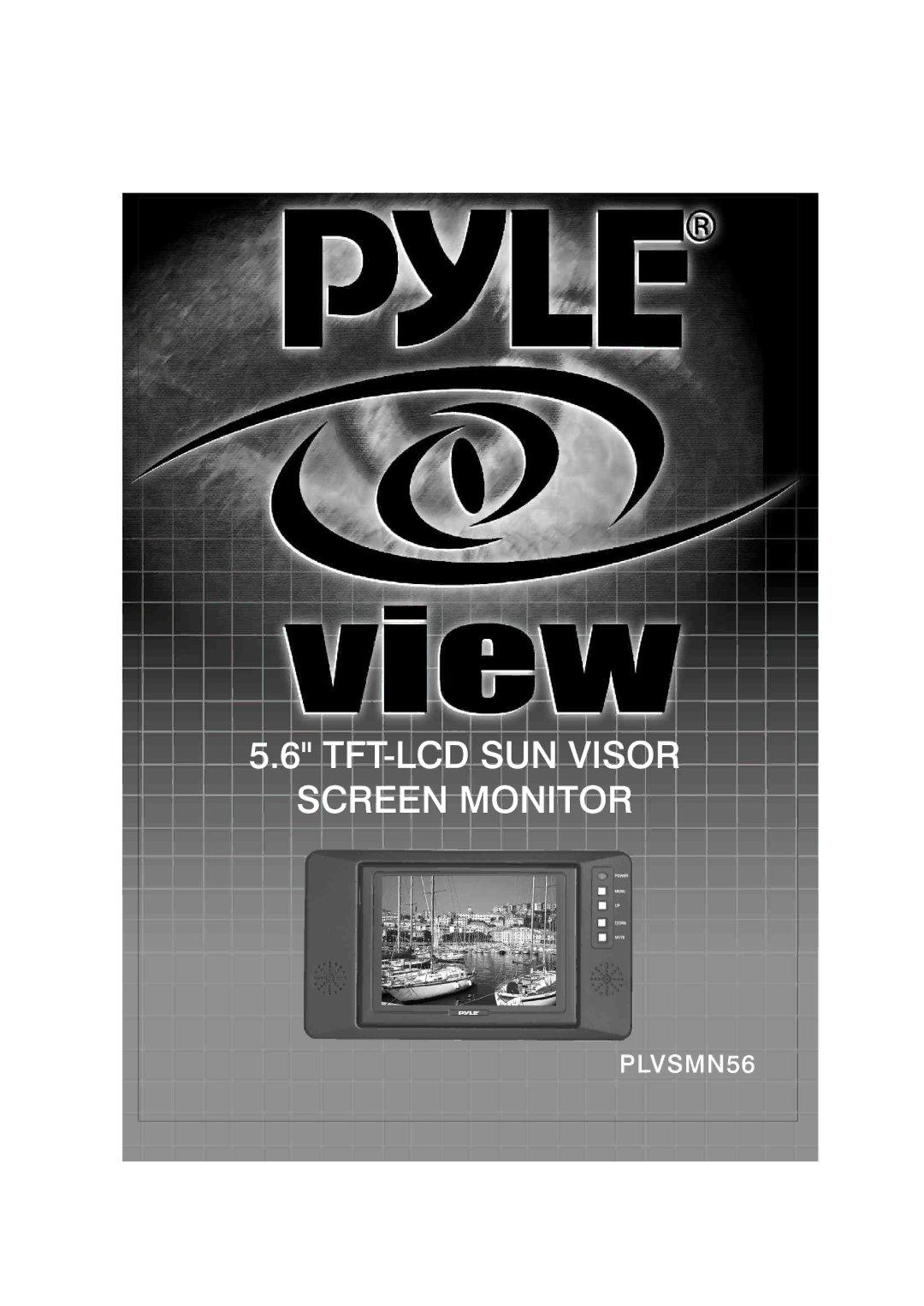 PYLE Audio PLVSMN56 manual TFT-LCD SUN Visor Screen Monitor 