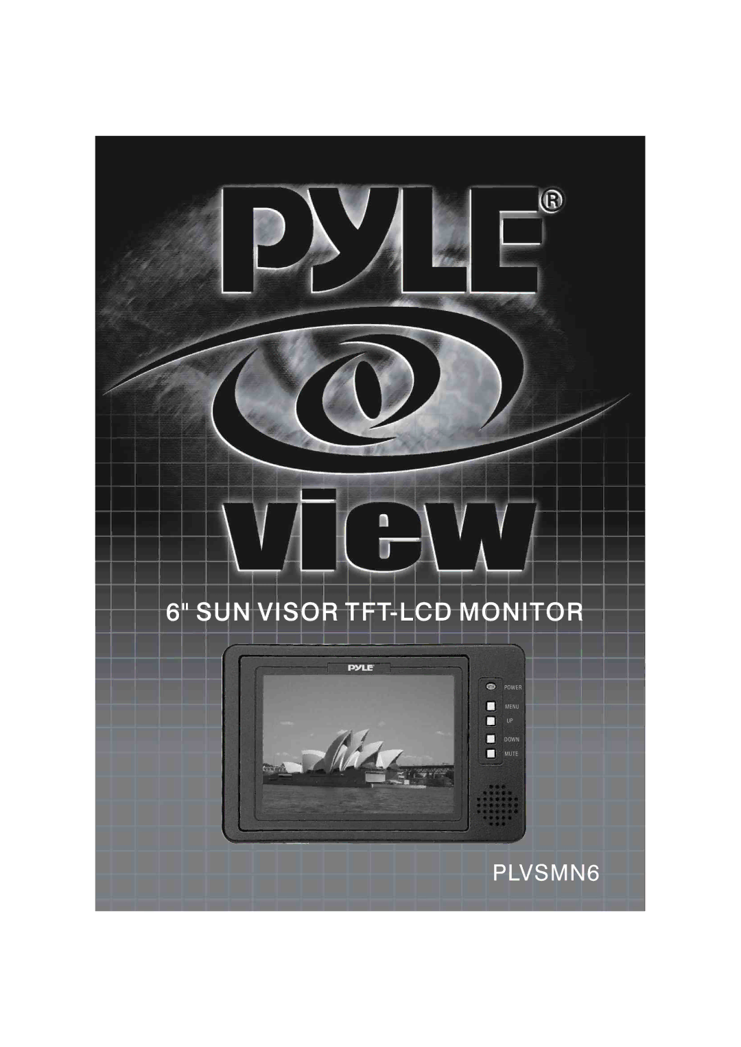 PYLE Audio PLVSMN6 manual SUN Visor TFT-LCD Monitor 