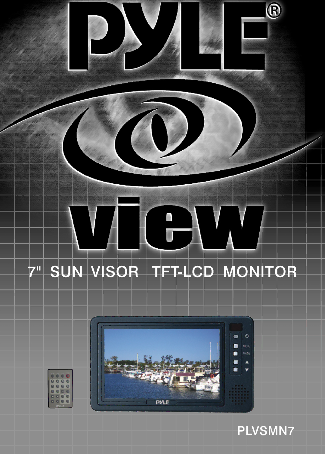 PYLE Audio PLVSMN7 manual SUN Visor TFT-LCD Monitor 