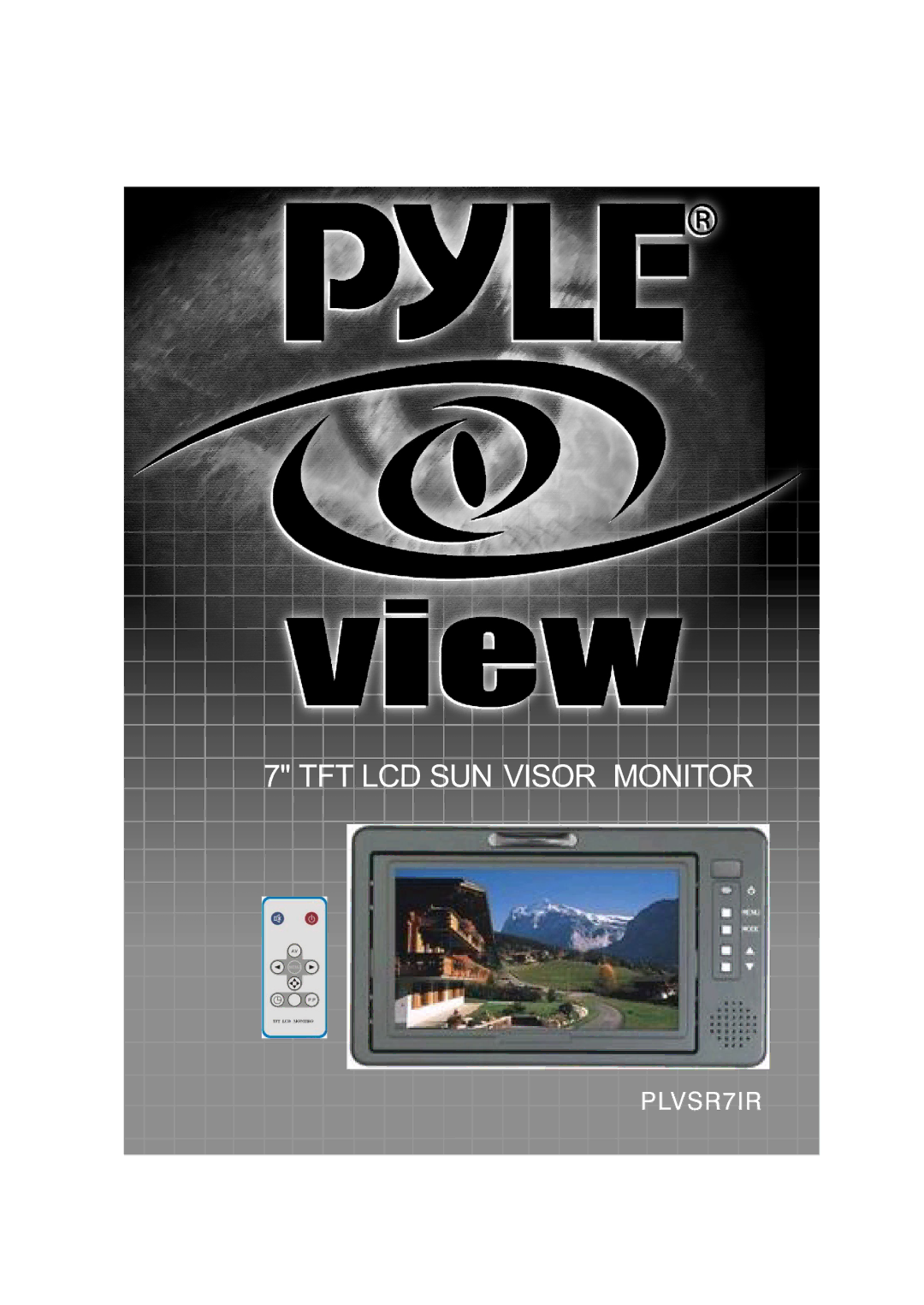 PYLE Audio PLVSR7IR manual TFT LCD SUN Visor Monitor 