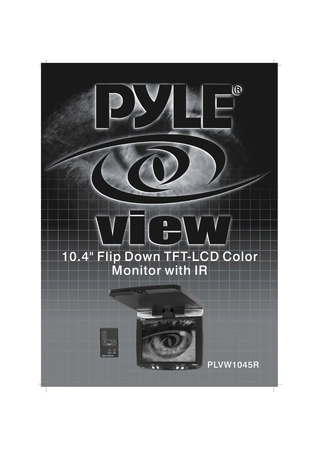 PYLE Audio PLVW1045R manual Flip Down TFT-LCD Color Monitor with IR 