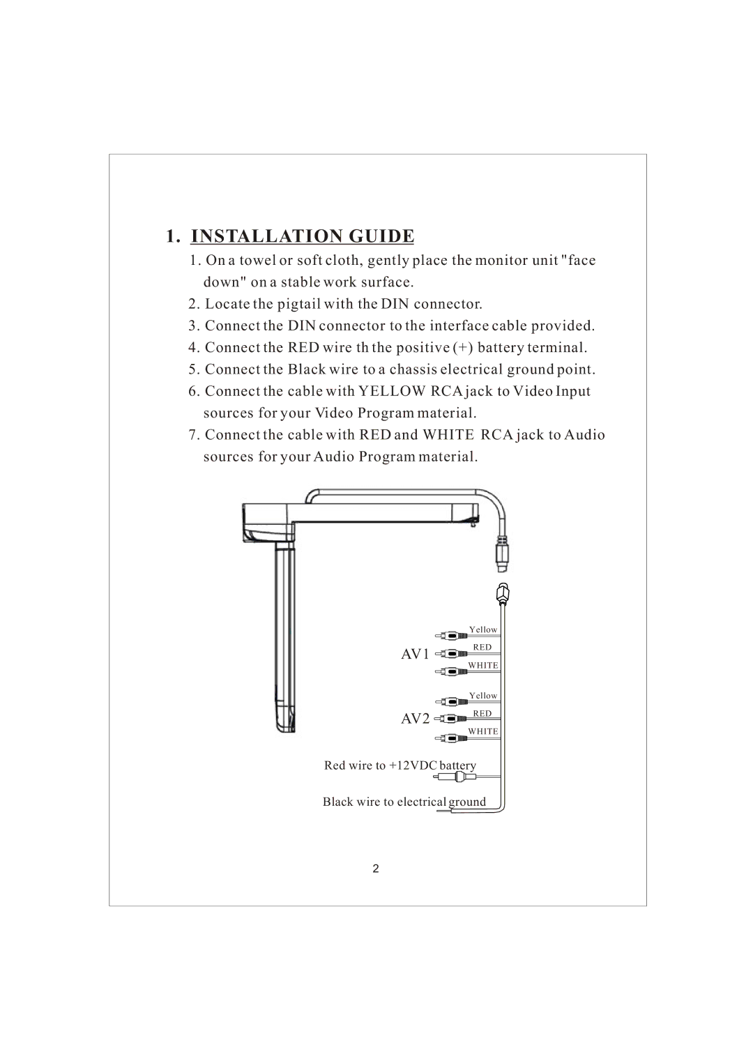 PYLE Audio PLVW1045R manual Installation Guide 