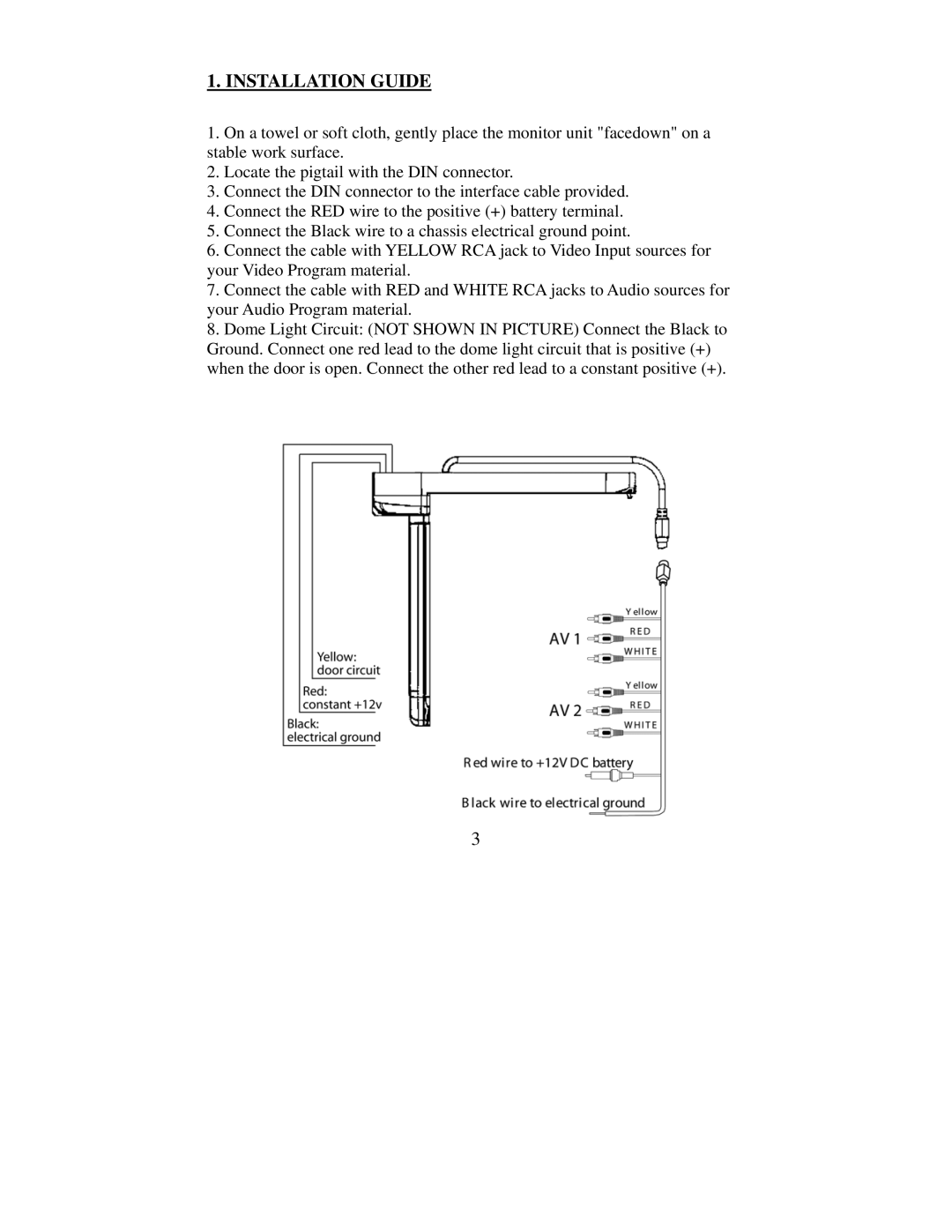 PYLE Audio PLVW1445R manual Installation Guide 