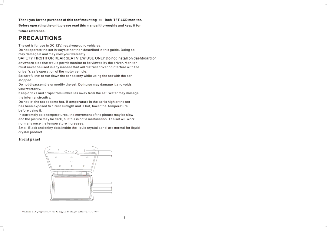 PYLE Audio PLVW1682 manual 