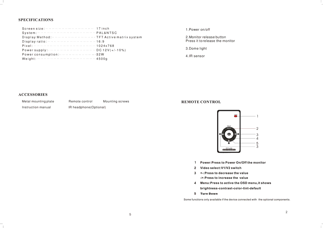 PYLE Audio PLVW1782R manual T a c t i v e m a t r i x s y s t e m 