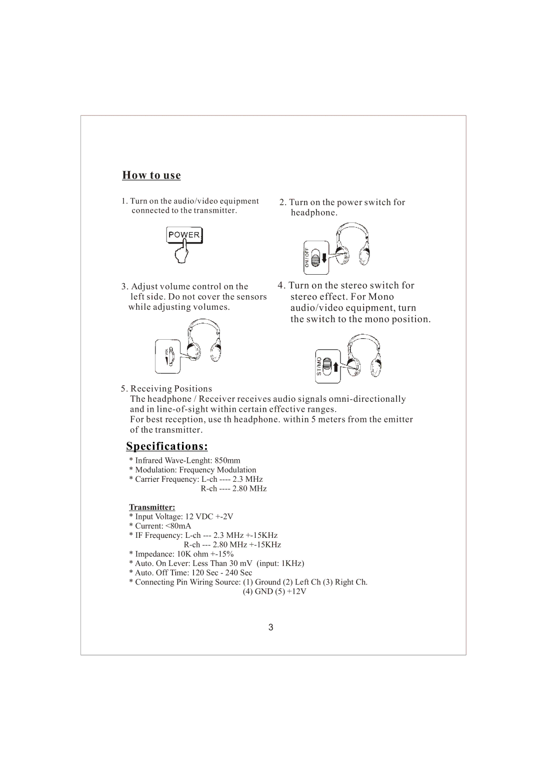 PYLE Audio PLVWH2 manual How to use 