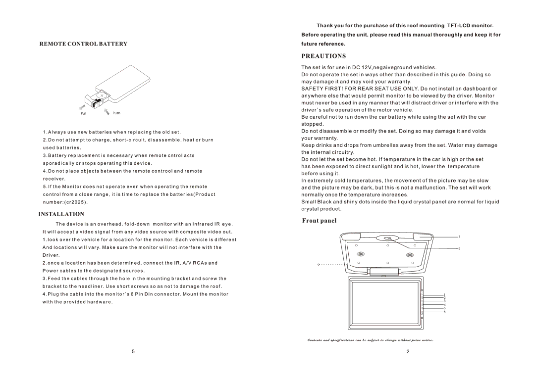 PYLE Audio PLVWR1442 manual 