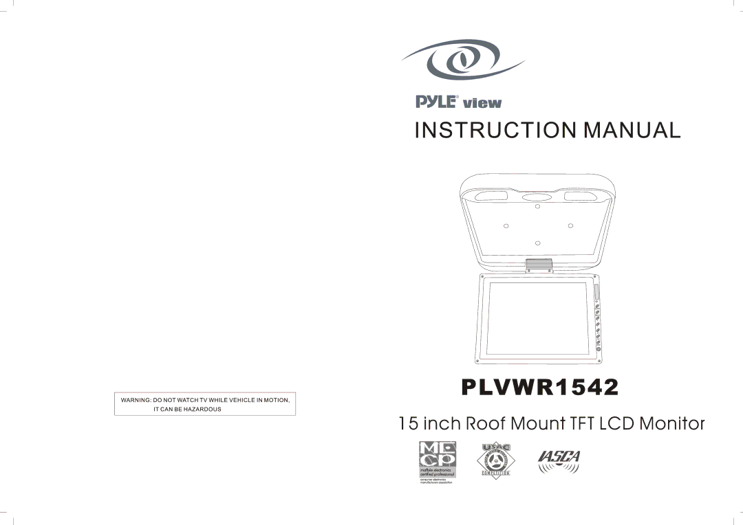 PYLE Audio PLVWR1542 manual 