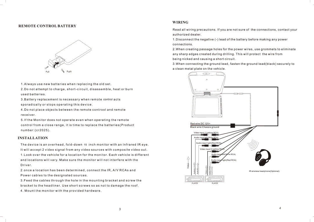 PYLE Audio PLVWR1542 manual 