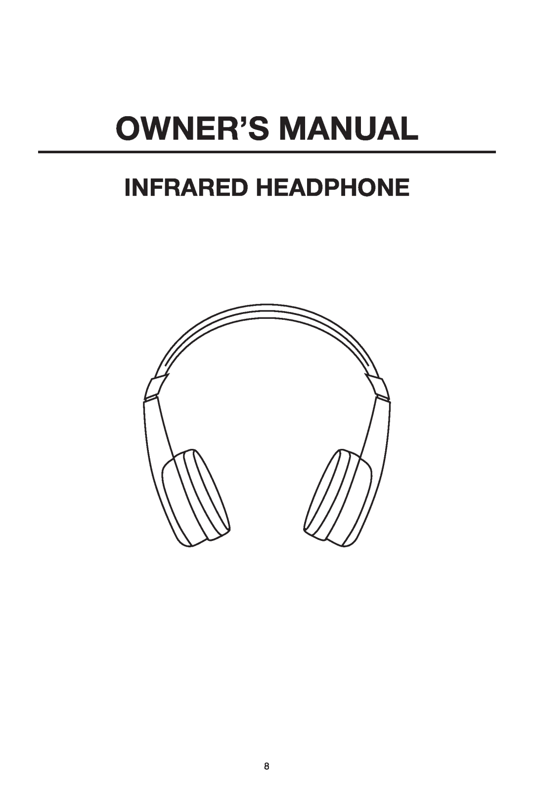 PYLE Audio PLVWR70IR owner manual Infrared Headphone, Owner’S Manual 