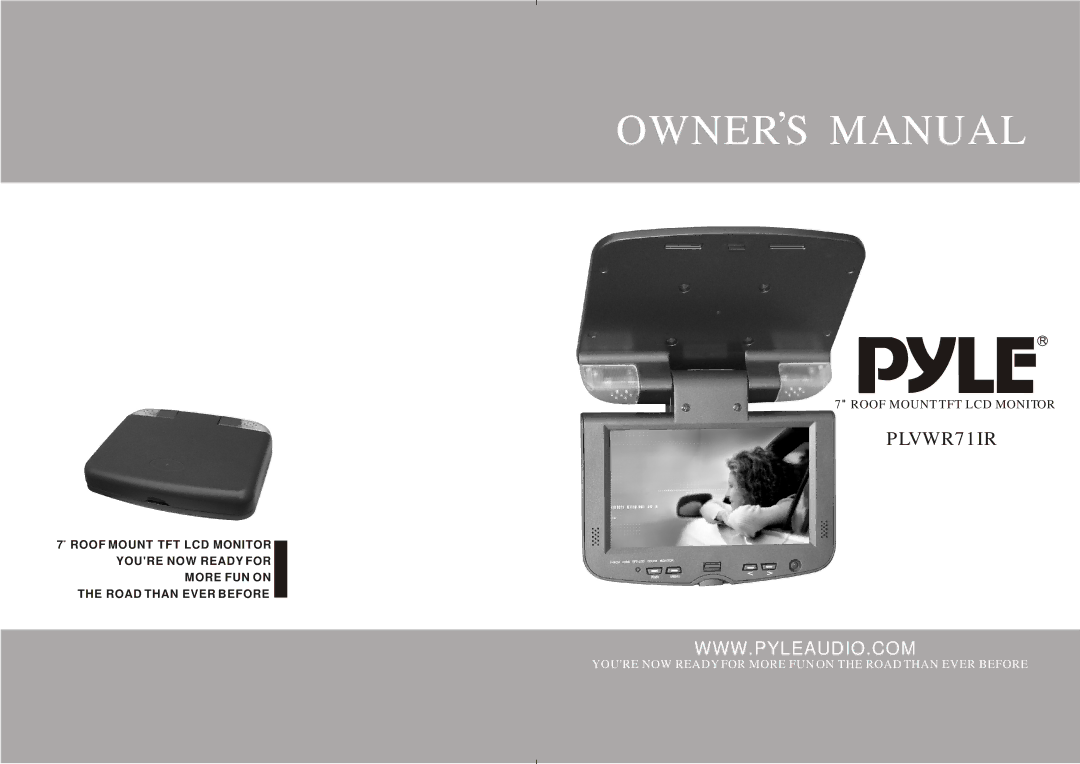 PYLE Audio PLVWR71IR owner manual Owner S Manual 