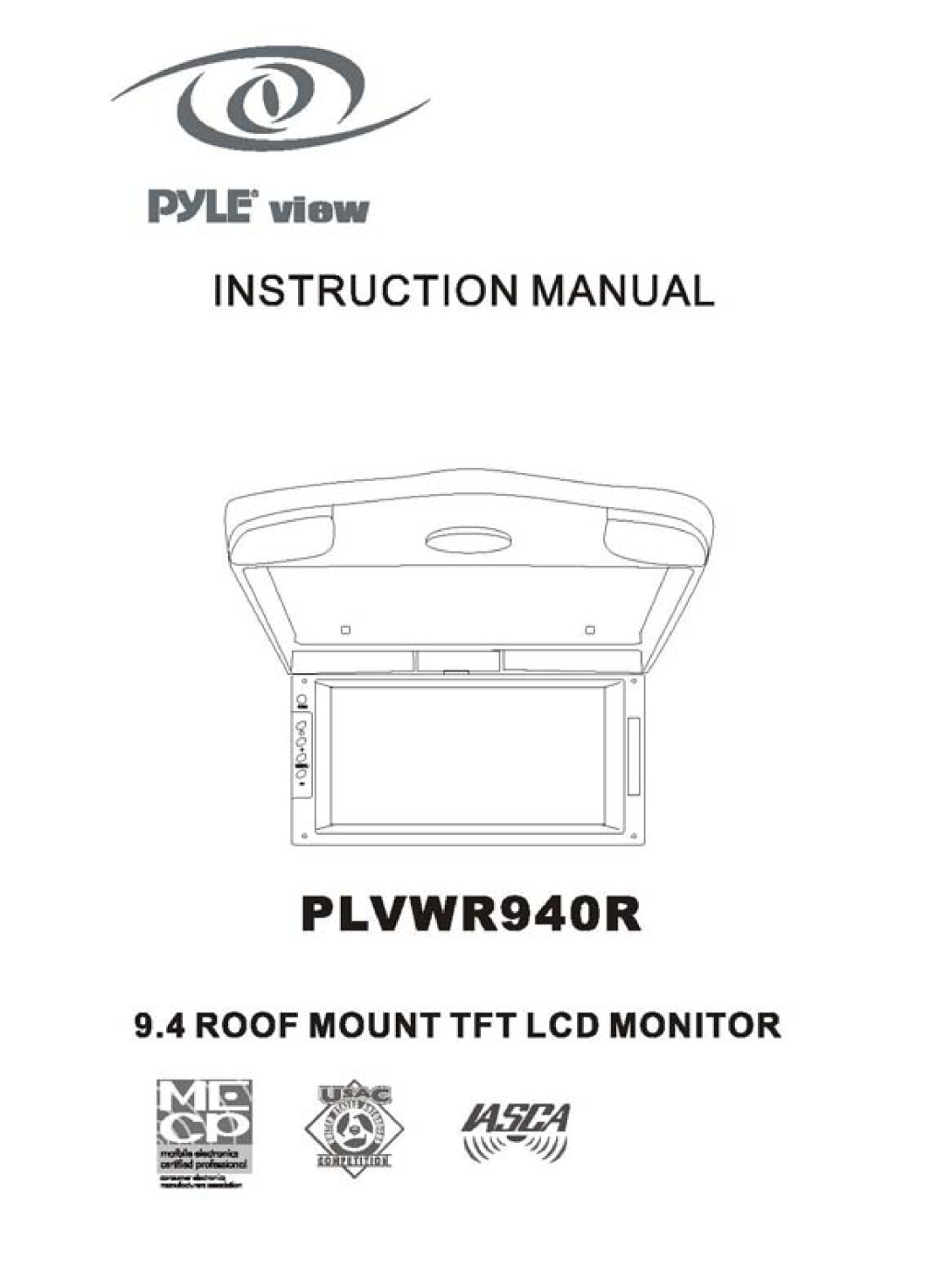 PYLE Audio PLVWR940R manual 