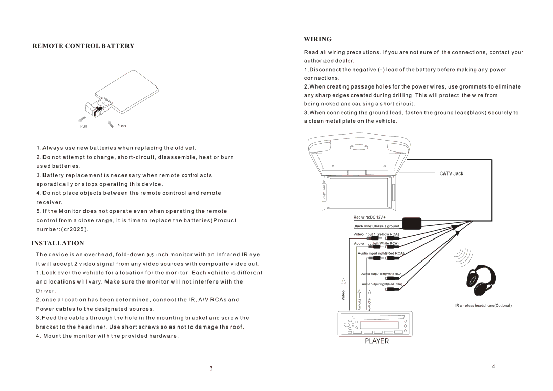 PYLE Audio PLVWR950T manual 