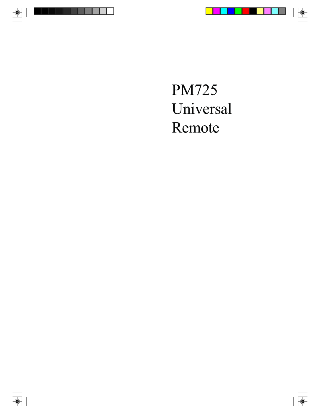 PYLE Audio manual PM725 Universal Remote 
